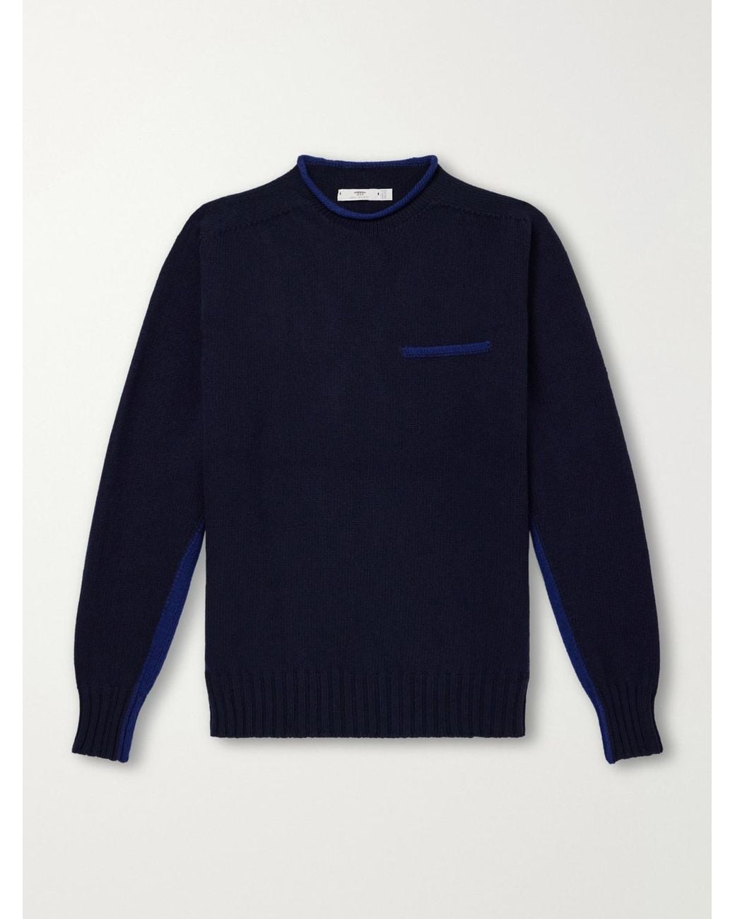 Inis Meáin Blue Wool Sweater for men