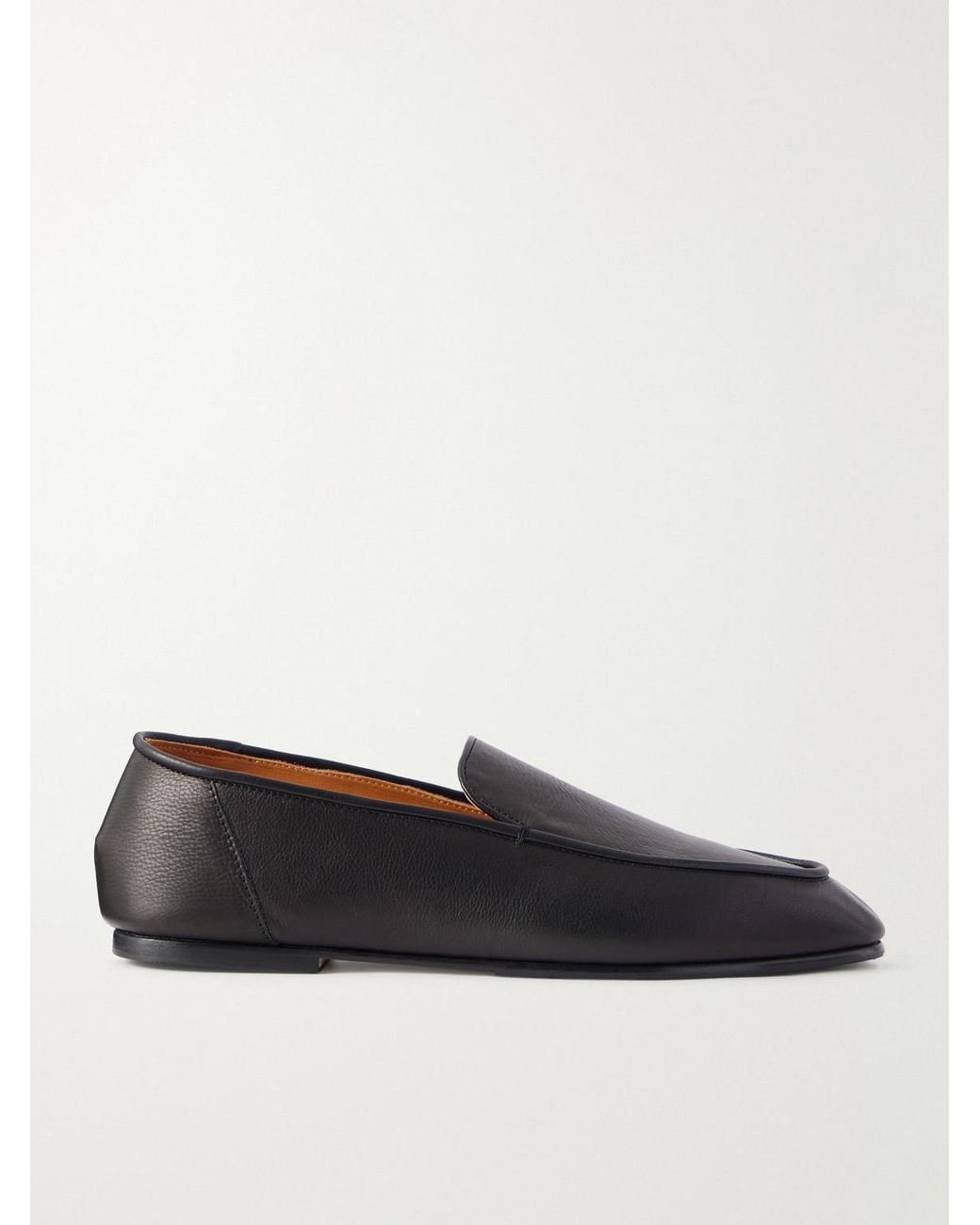 Auralee Black Leather Loafers for men