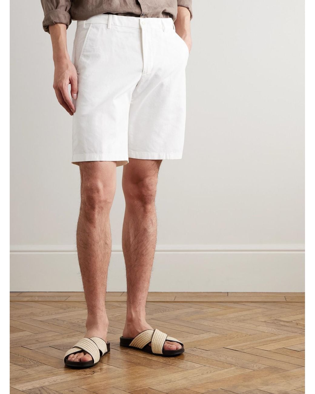 Loro Piana Multicolor Stretch-Cotton Bermuda Shorts for men