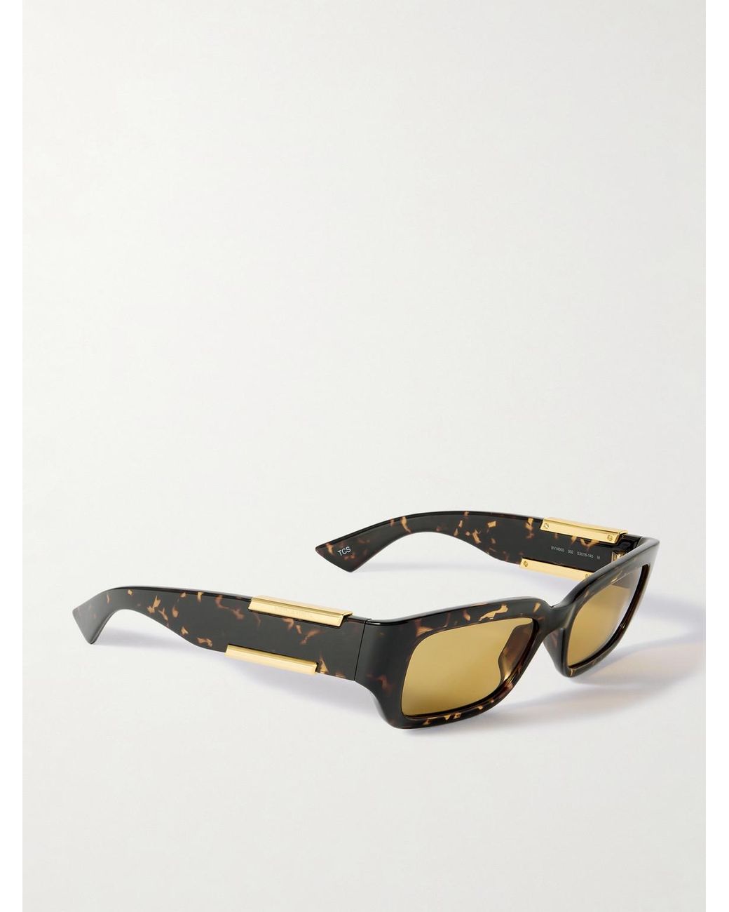 Bottega Veneta Black Dash Square-Frame Acetate Sunglasses for men