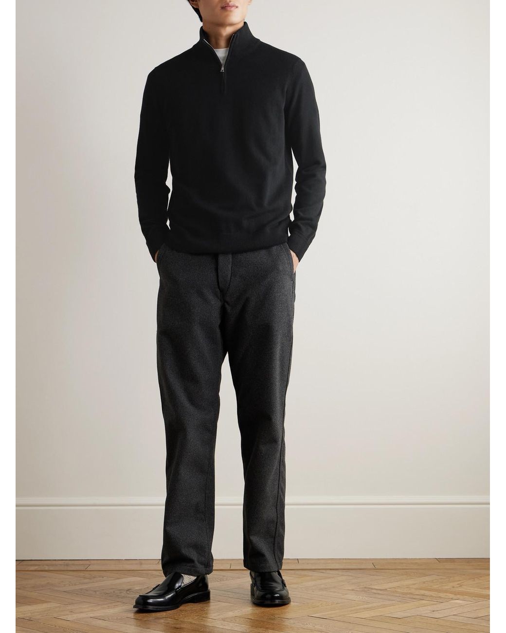 James Cashmere Half-Zip Sweater di Mr P. in Blue da Uomo