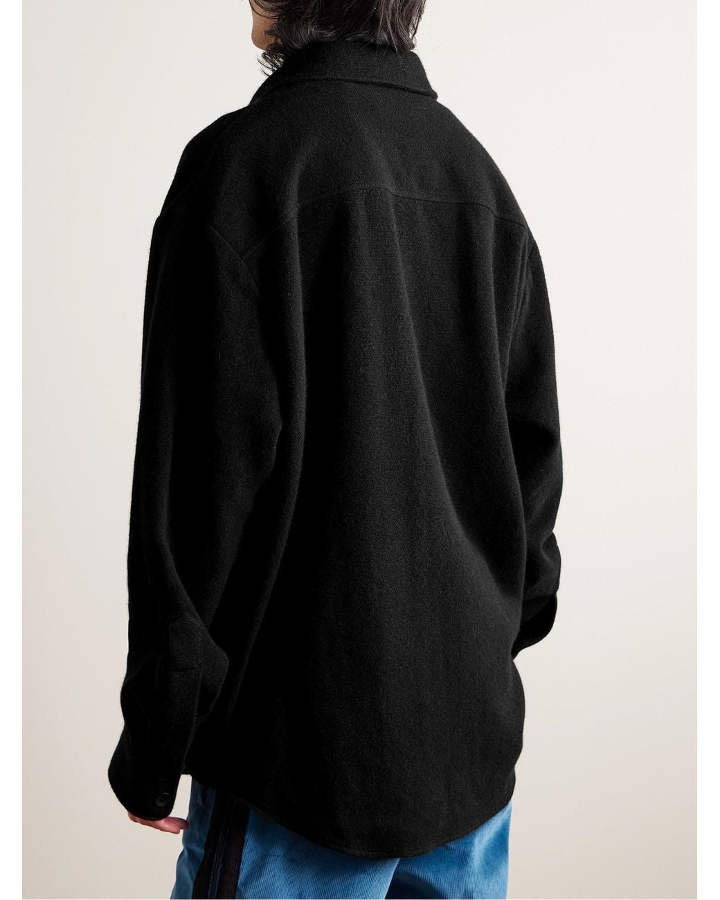 The Elder Statesman Black Cashmere Overshirt for men