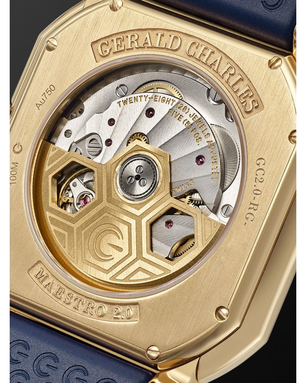 Gerald Charles Blue Maestro 2.0 Ultra-Thin Automatic 18-Karat Rose Watch, Ref. Gc2.0-Rg-01 for men