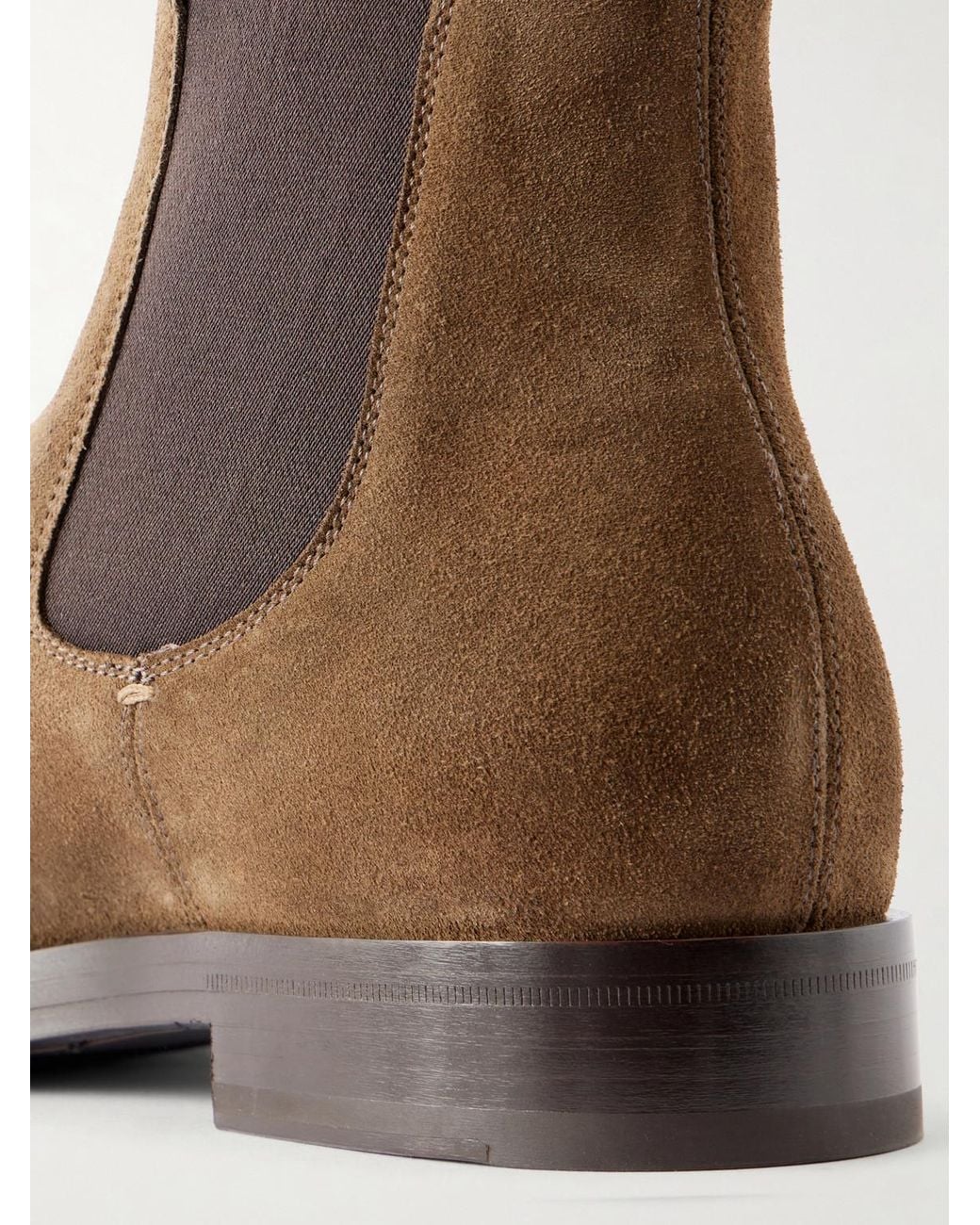 Officine Creative Brown Ortega 003 Suede Chelsea Boots for men