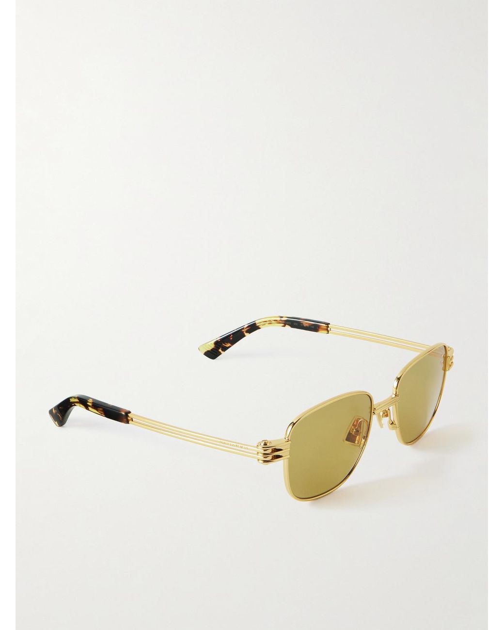 Bottega Veneta Metallic Square-Frame-Tone Sunglasses for men