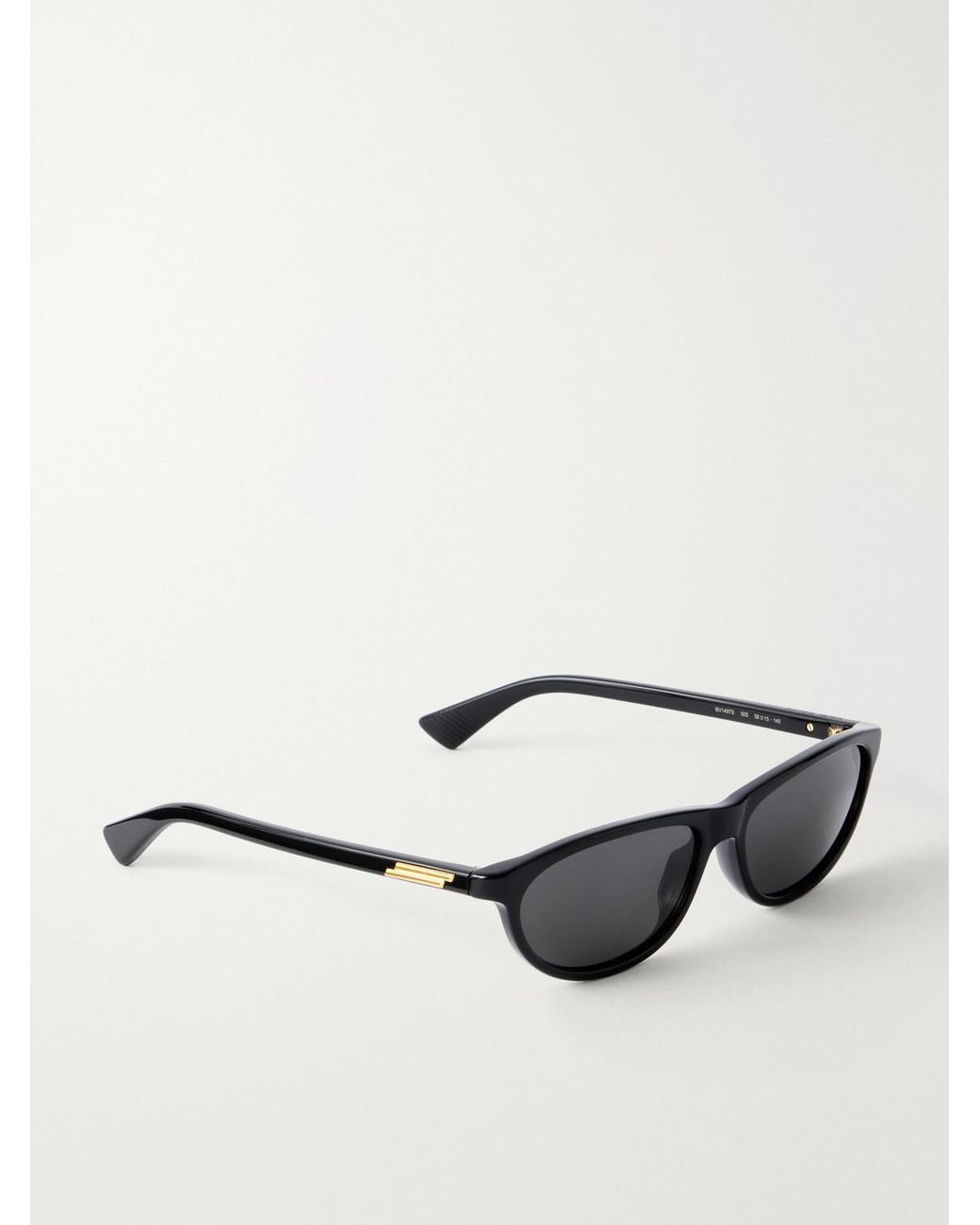 Bottega Veneta Gray Slim Ribbon Square-Frame Recycled Acetate Sunglasses for men