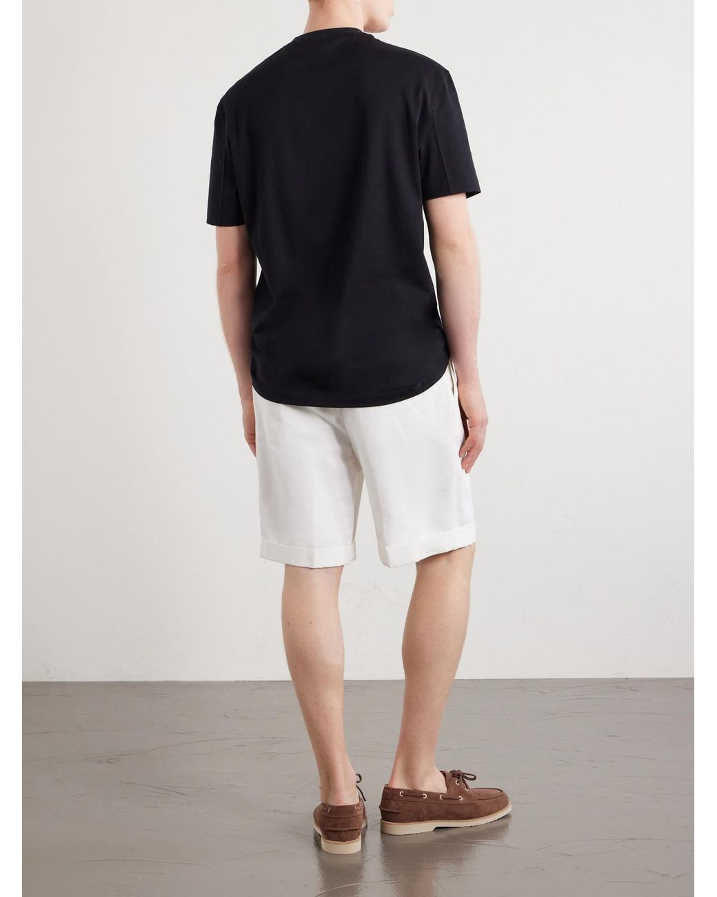 Brunello Cucinelli Blue Slim-Fit Cotton-Jersey T-Shirt for men