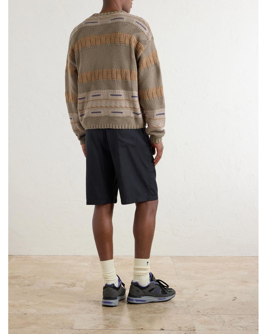 Aimé Leon Dore Natural Knitted Cotton Sweater for men
