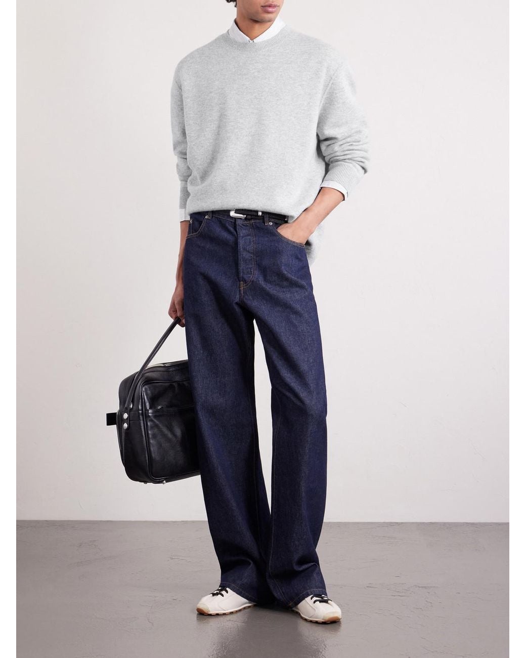 Acne White Klimi Cashmere-blend Sweater for men