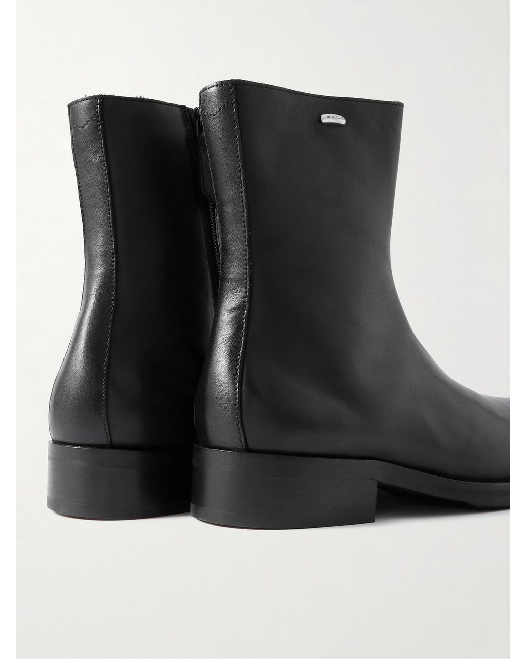 Our Legacy Black Camion Leather Boots for men