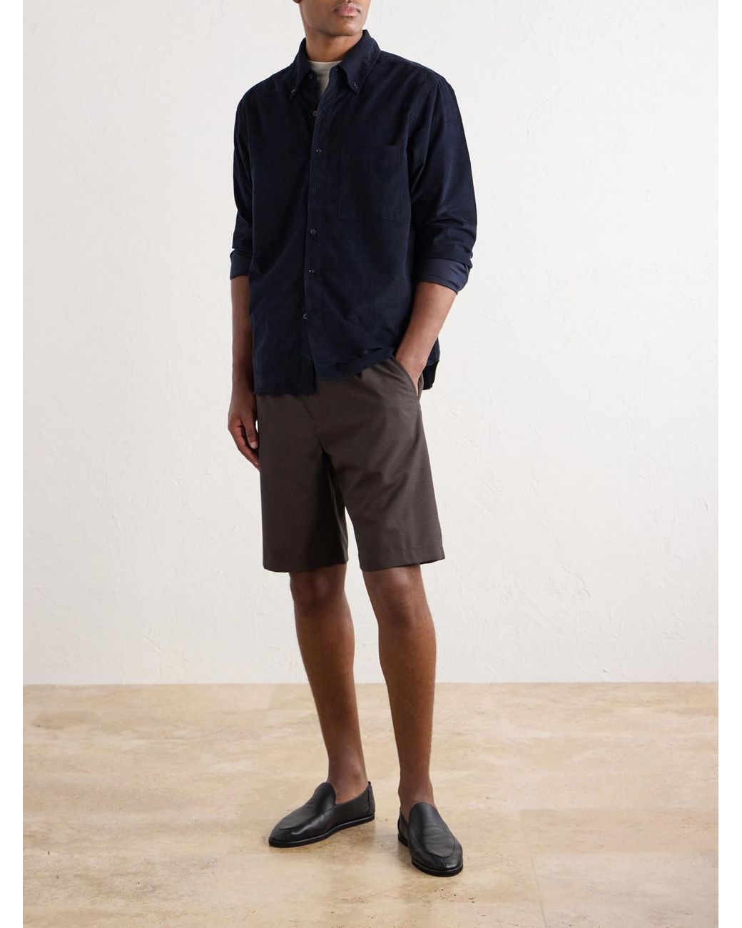 Kardo Blue Ronald Cotton-Corduroy Shirt for men