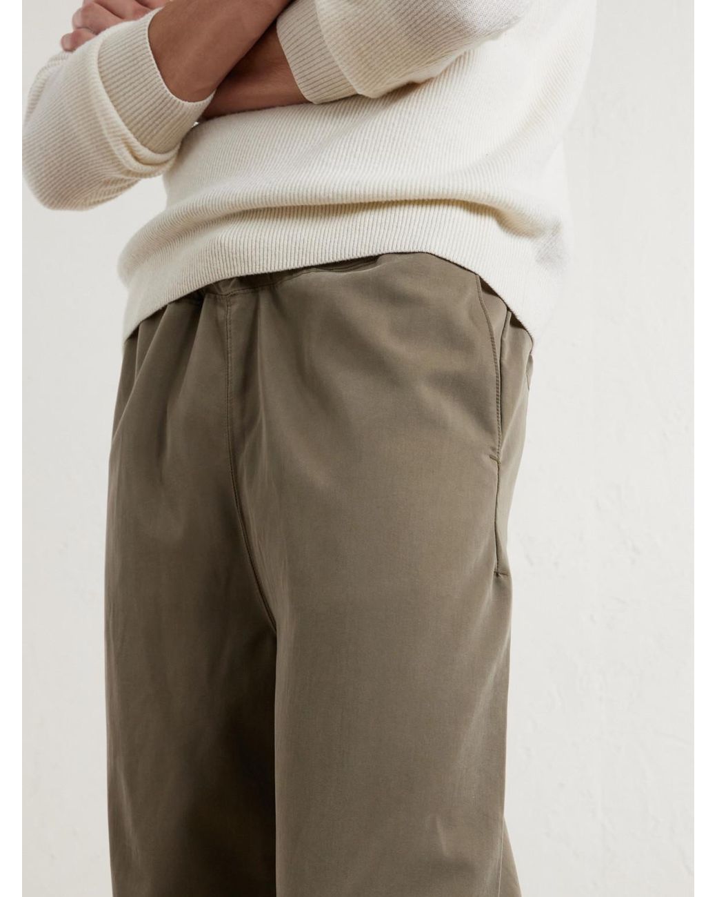 Remi Relief Natural Straight-Leg Twill Trousers for men