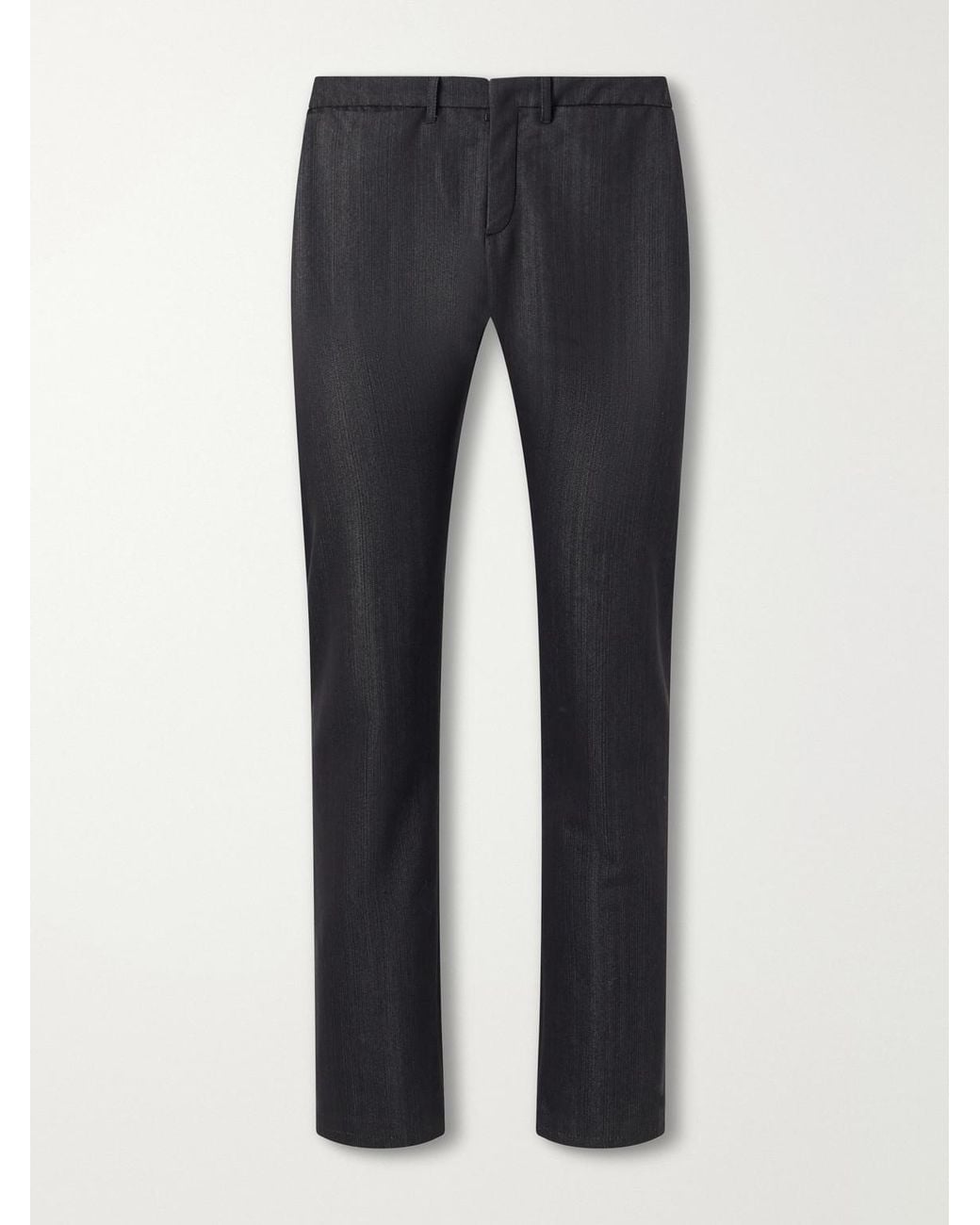 Gucci Blue Slim-Leg Cotton-Blend Twill Trousers for men