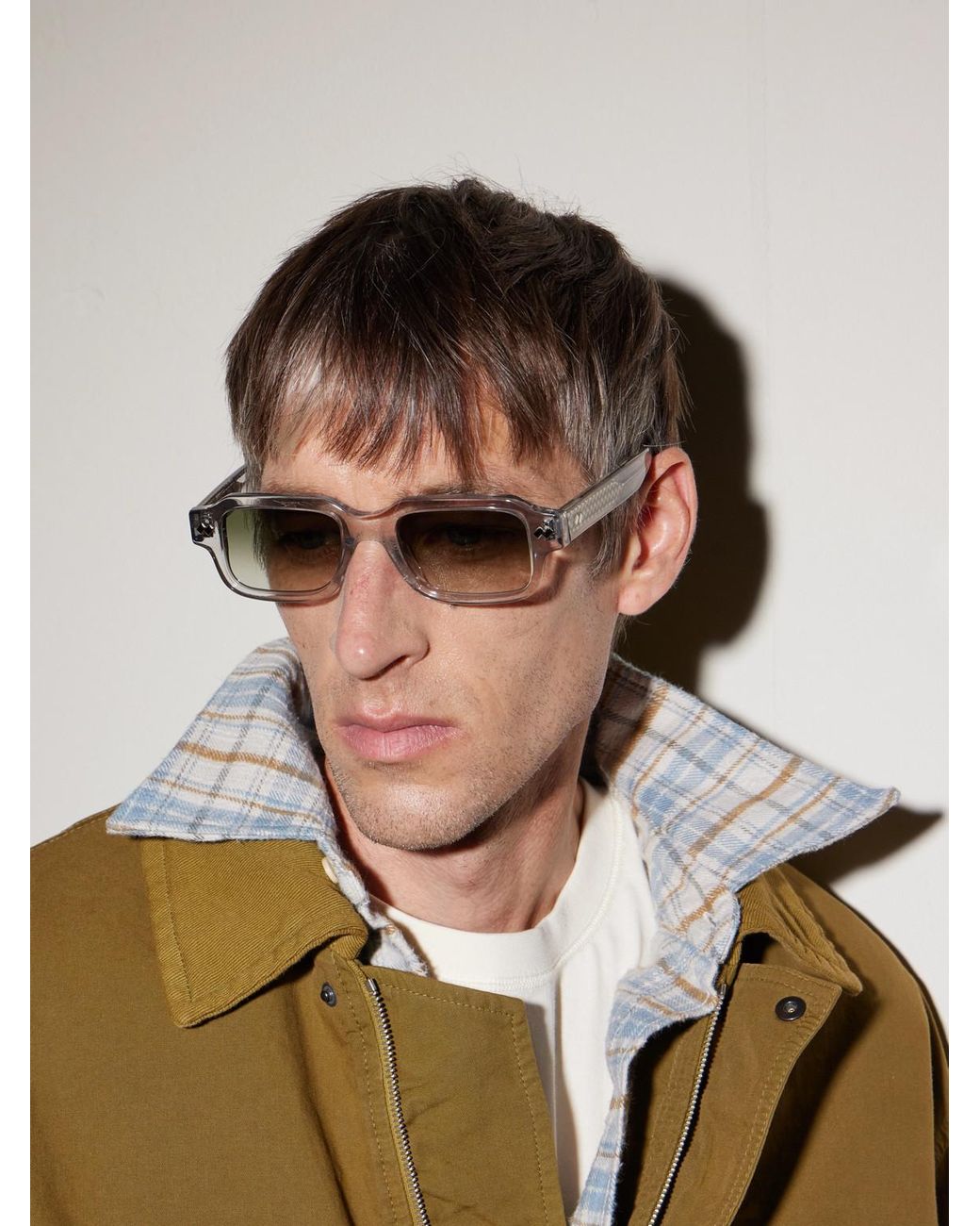 Bottega Veneta Natural Intrecciato Square-frame Recycled-acetate Sunglasses for men