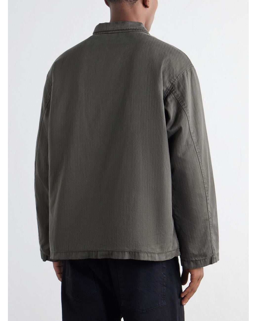 A.PRESSE Green Us N-4 Deck Cotton-Herringbone Jacket for men