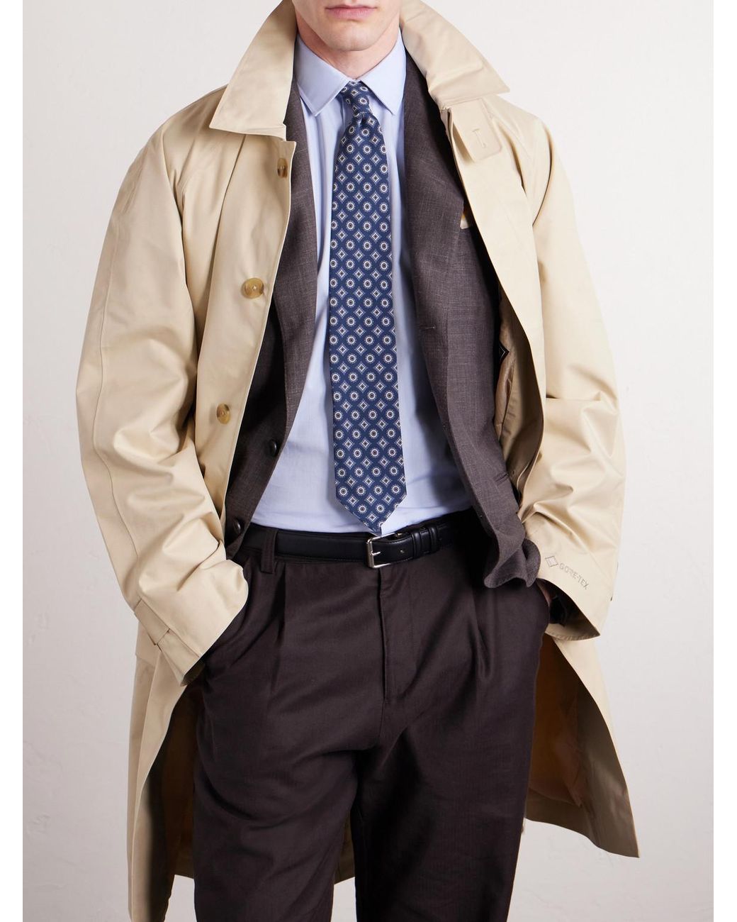 Thom Sweeney Blue 8Cm Printed Silk Tie for men