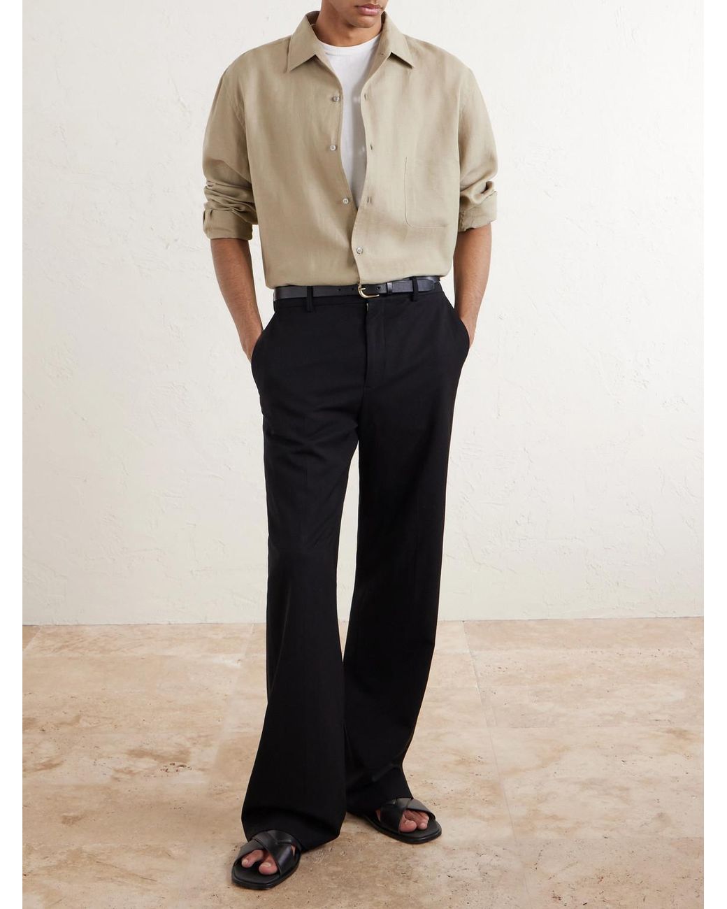 Loro Piana Natural André Linen Shirt for men