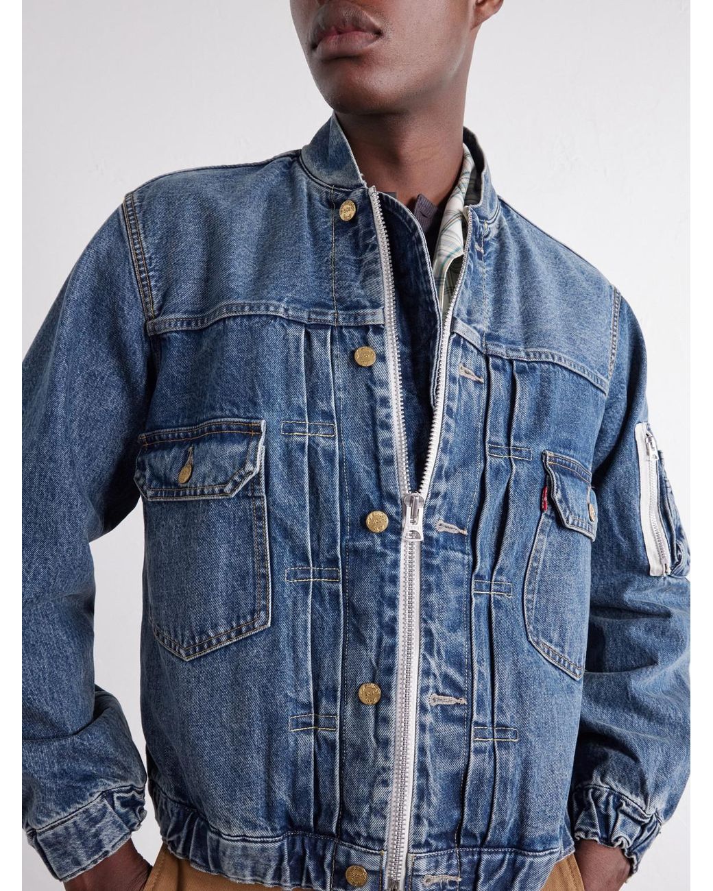 Sacai Blue Levi's Denim Jacket for men