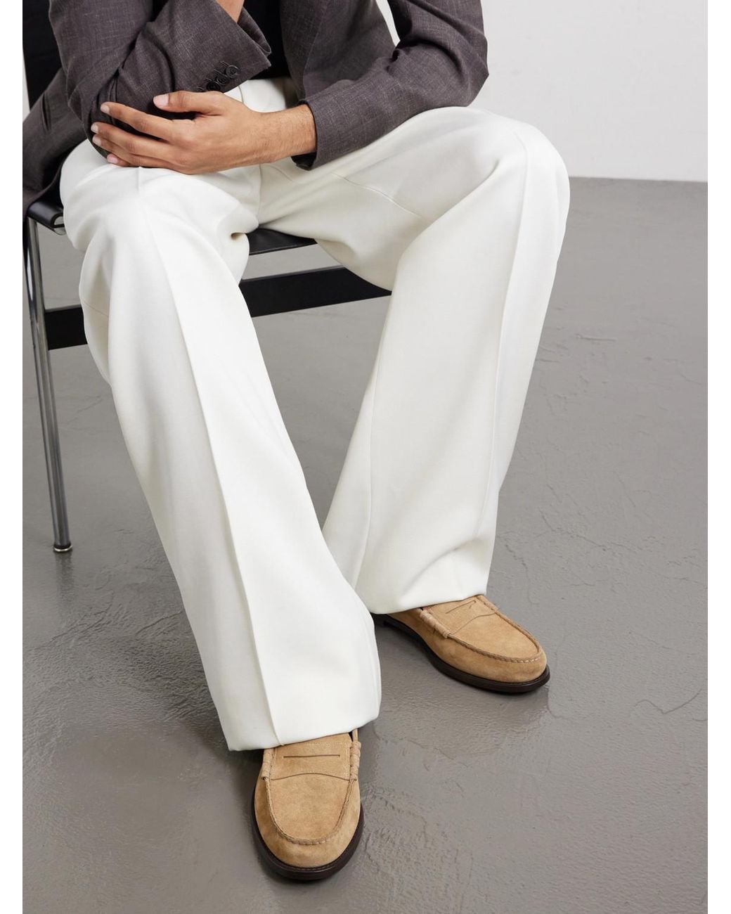 Church's White Rowley Suede Loafers for men