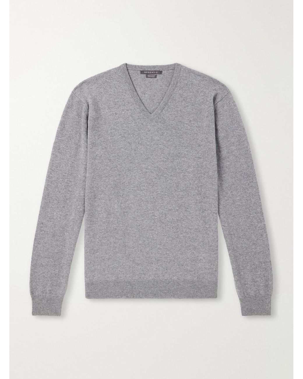 Begg x Co Gray Heriot Cashmere Sweater for men