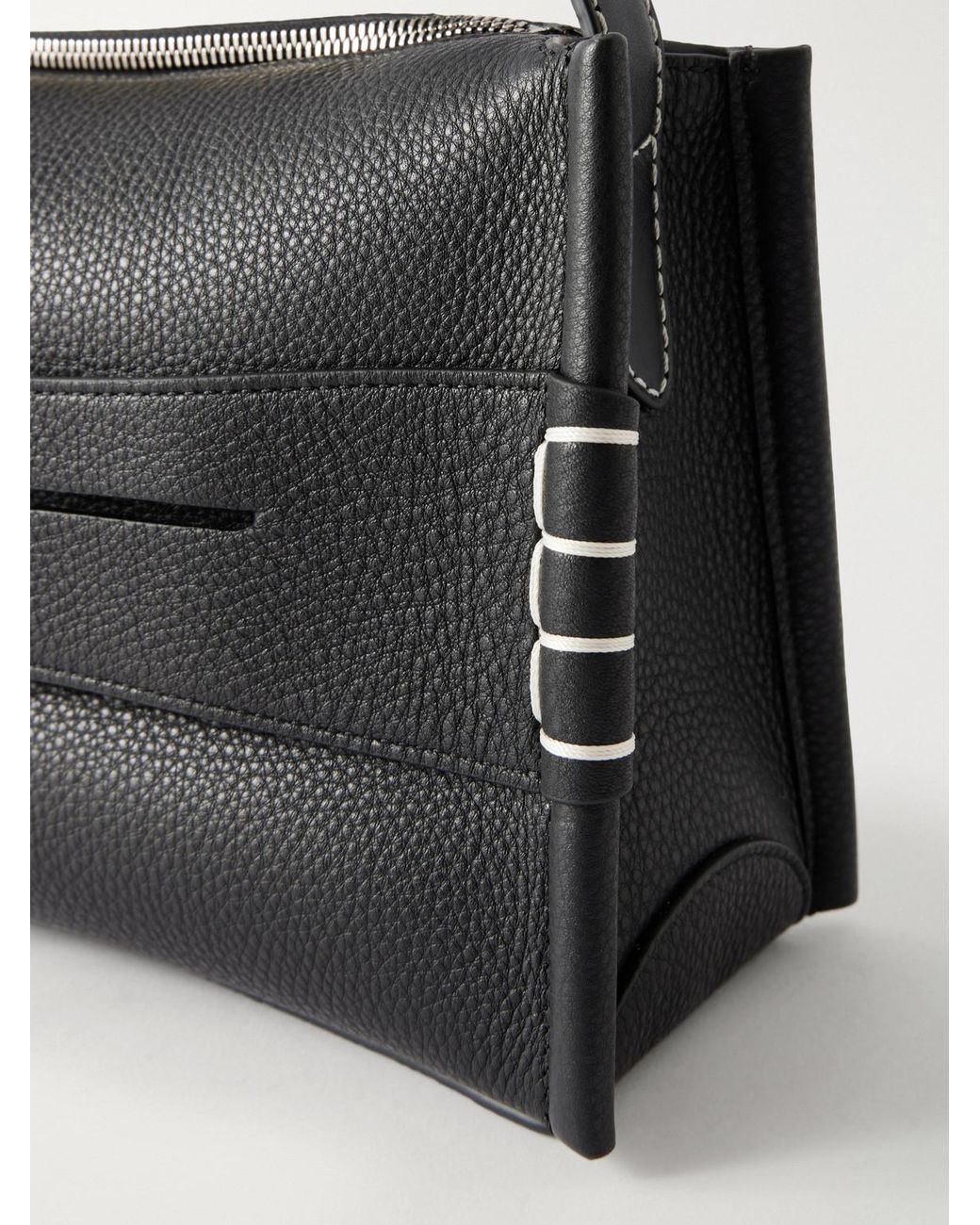 J.W. Anderson Black Loafer Leather Messenger Bag for men