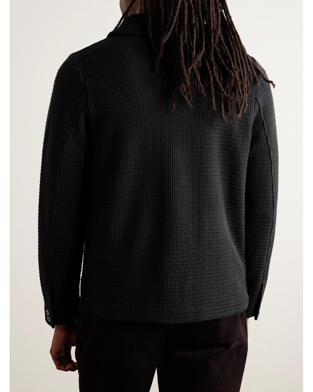 S.N.S Herning Black Radial Virgin Wool Jacket for men