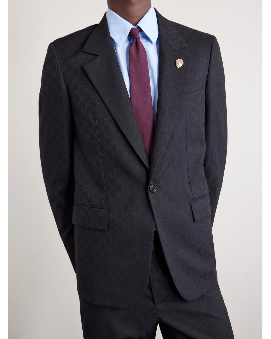 Gucci Purple 7Cm Logo-Jacquard Cotton And Silk-Blend Twill Tie for men