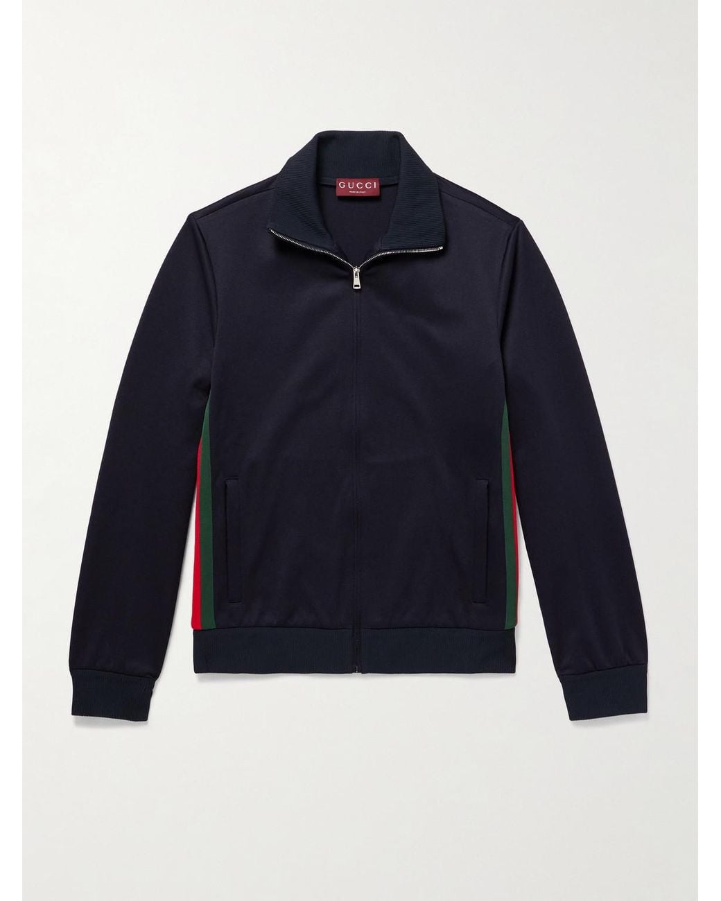 Gucci Blue Striped Jersey Track Jacket for men