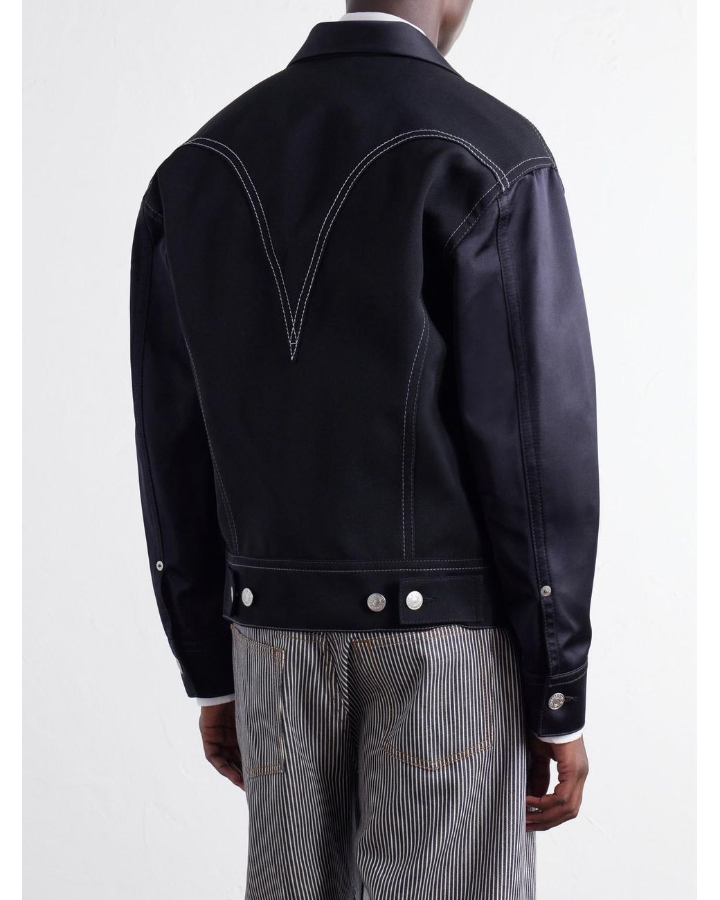 Junya Watanabe Blue Levi's Satin-Trimmed Wool-Twill Jacket for men