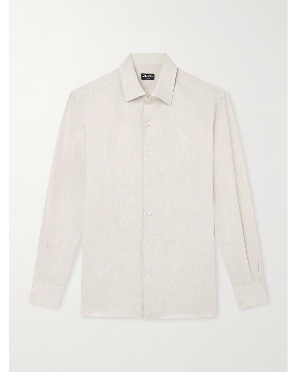 Zegna White Linen Shirt for men