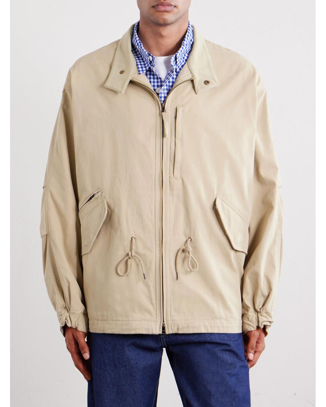 FRIZMWORKS Natural Harrington Cotton-Blend Jacket for men