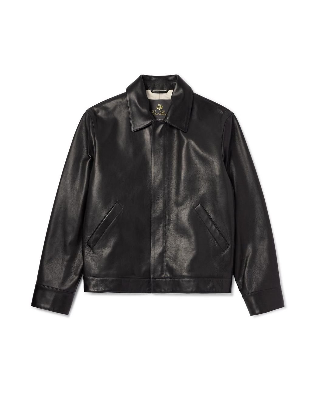 Loro Piana Yabu Full-Grain Leather Jacket in Black for Men | Lyst