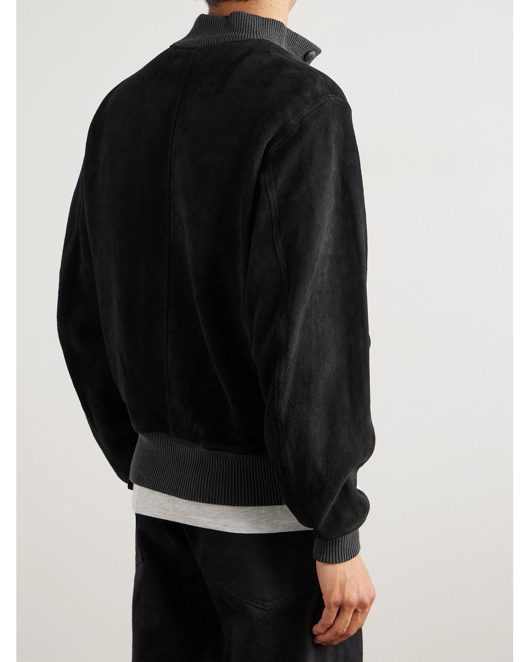RRL Black Mason Suede Jacket for men