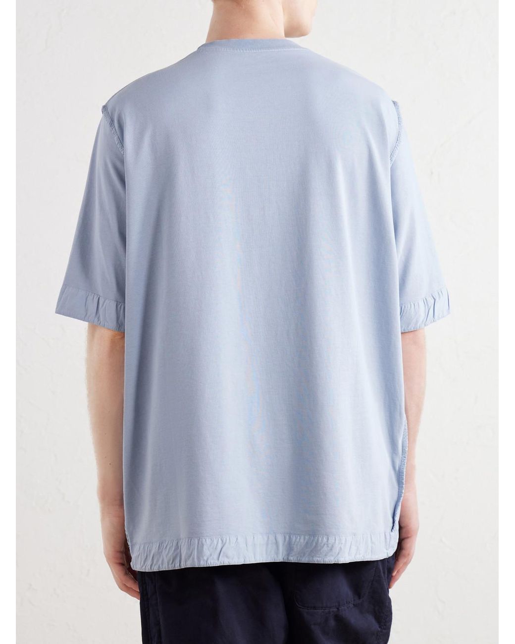 Casey Casey Blue Felix Garment-Dyed Cotton-Jersey T-Shirt for men