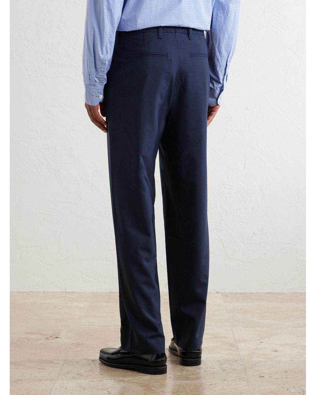 Rag & Bone Blue Straight-Leg Wool Suit Trousers for men