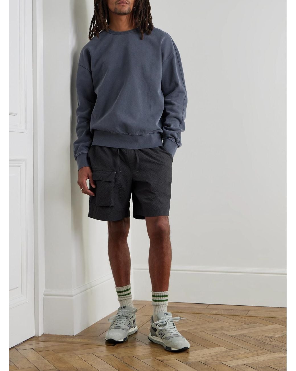FRIZMWORKS Blue Og Pigment-dyed Cotton-jersey Sweatshirt for men