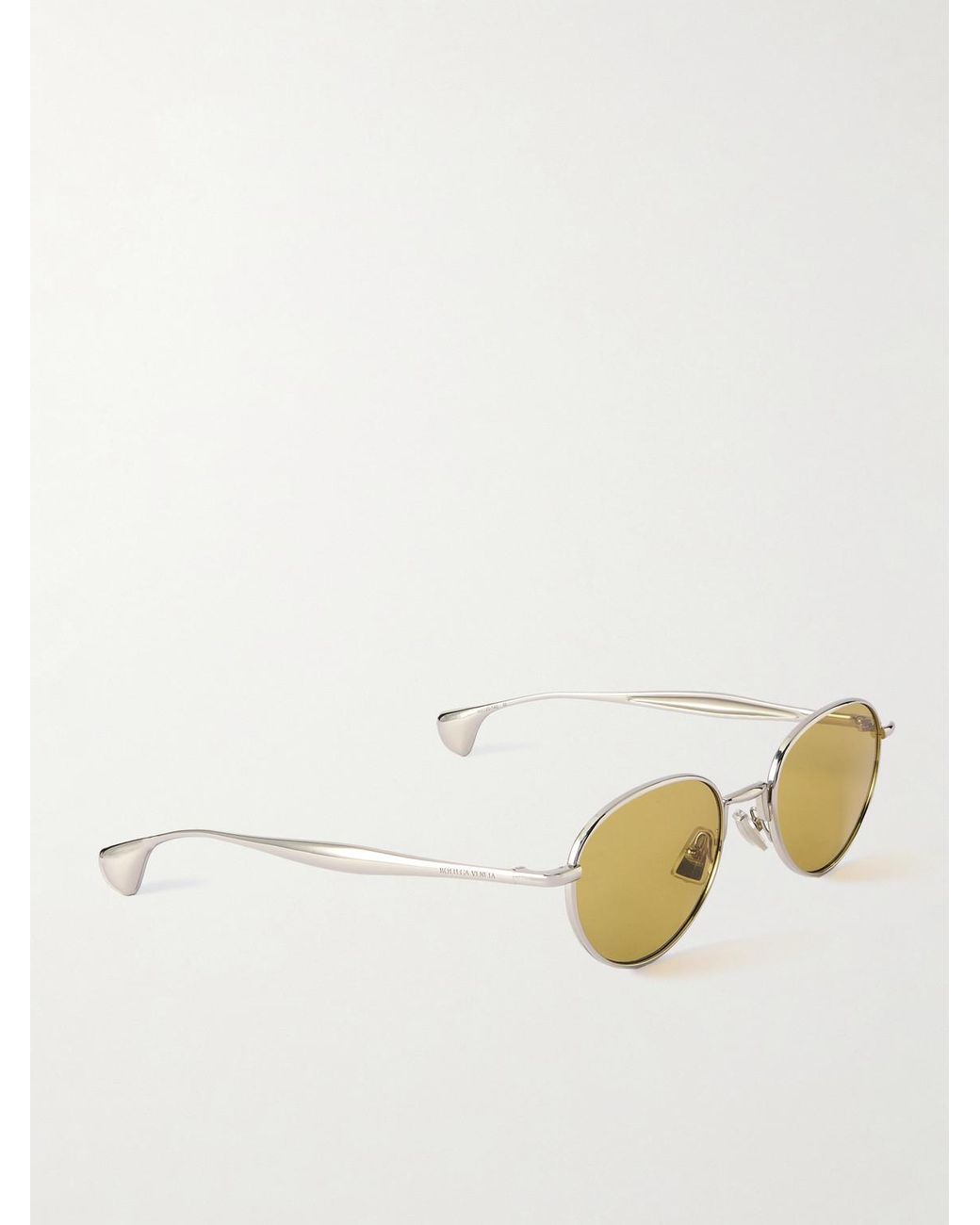 Bottega Veneta Metallic Round-Frame-Tone Metal Sunglasses for men
