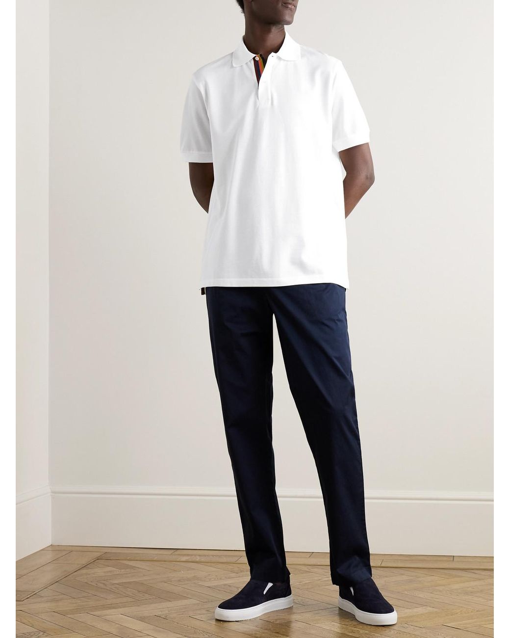 Paul Smith White Cotton-Piqué Polo Shirt for men