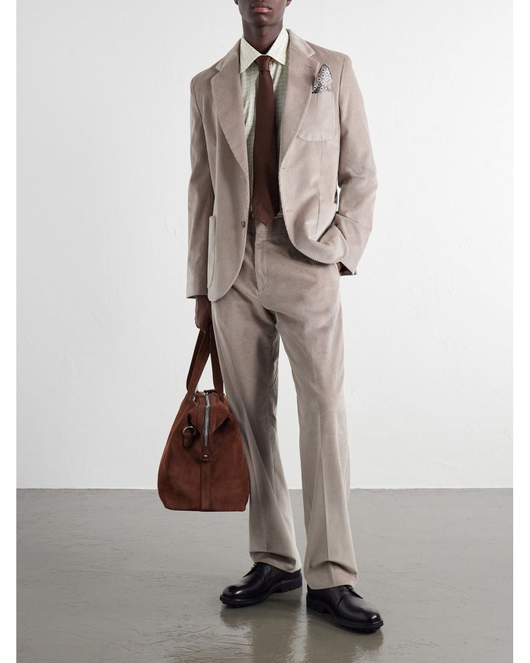 Paul Smith Natural Cotton-Stretch Corduroy Suit Jacket for men
