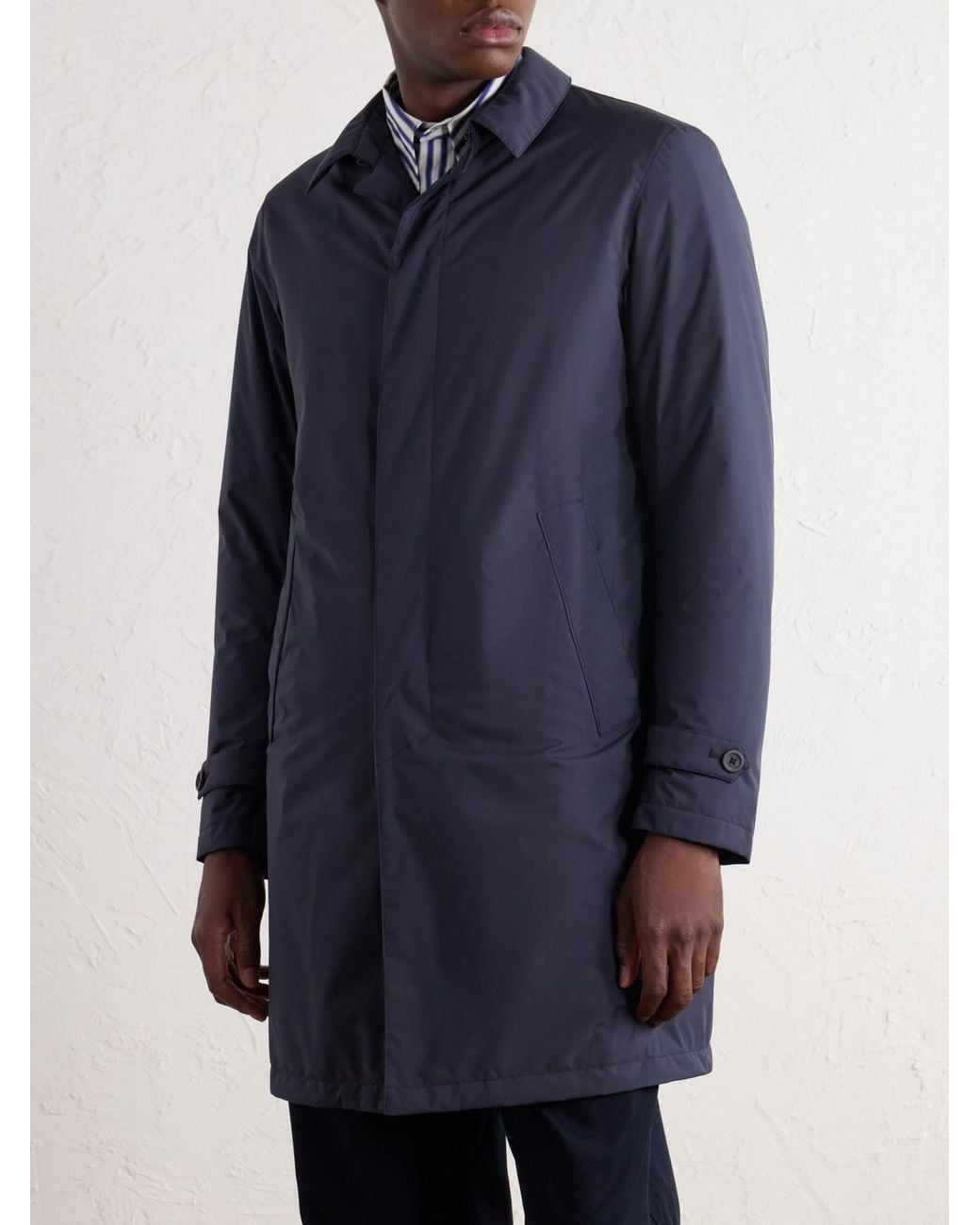 Herno Blue Shell Down Coat for men