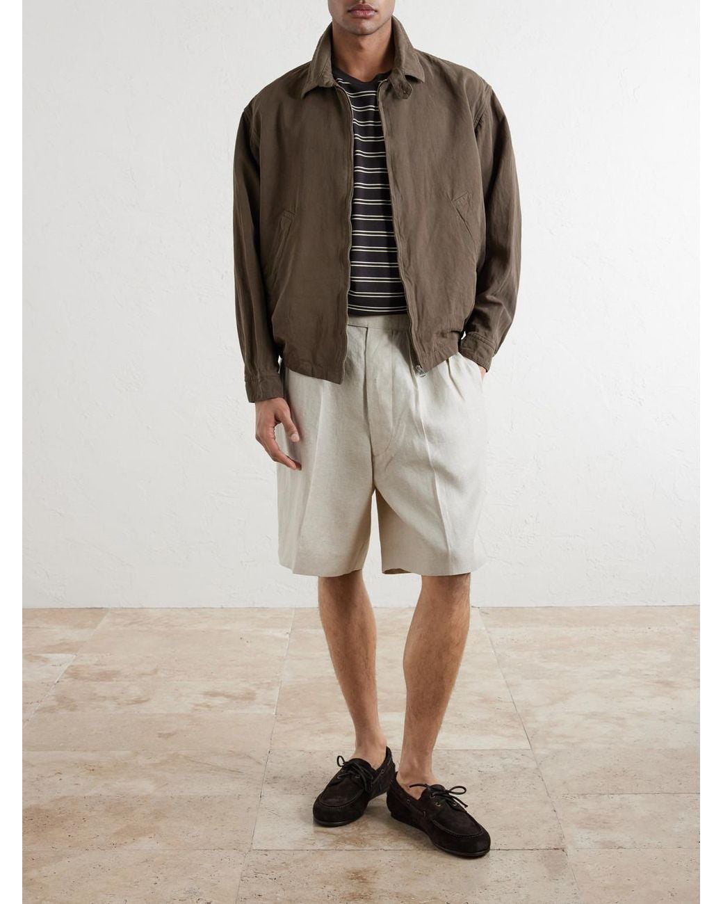 Striped Cotton-Jersey T-Shirt di Kaptain Sunshine in Black da Uomo