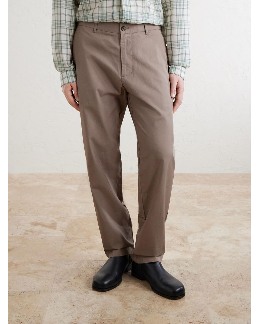 NN07 Natural Brendan 10042 Straight-leg Organic Cotton-blend Chinos for men