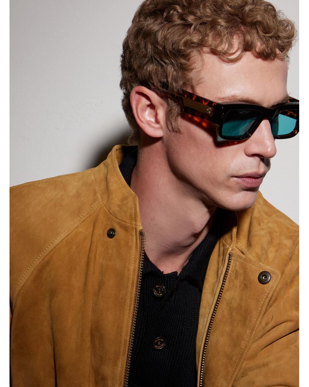 Jacques Marie Mage Blue Engel D-Frame Acetate Sunglasses for men