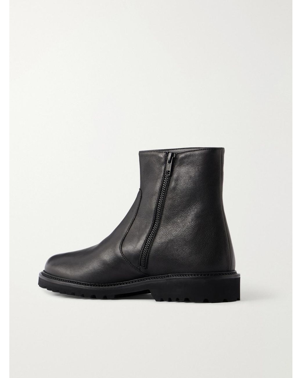 Common Projects Black Piuma Leather Boots for men