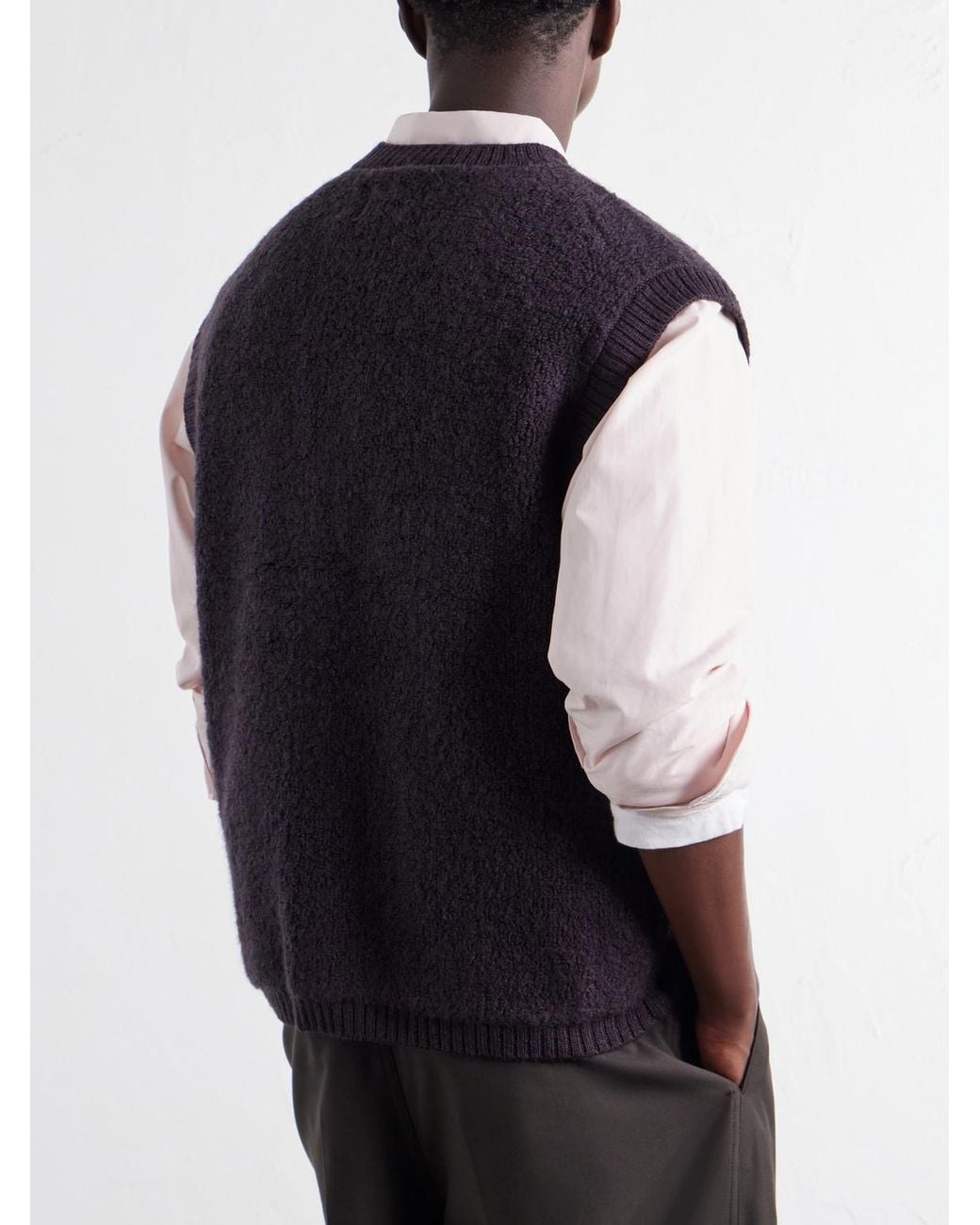 NN07 Blue 60064 Wool-Terry Fleece Gilet for men