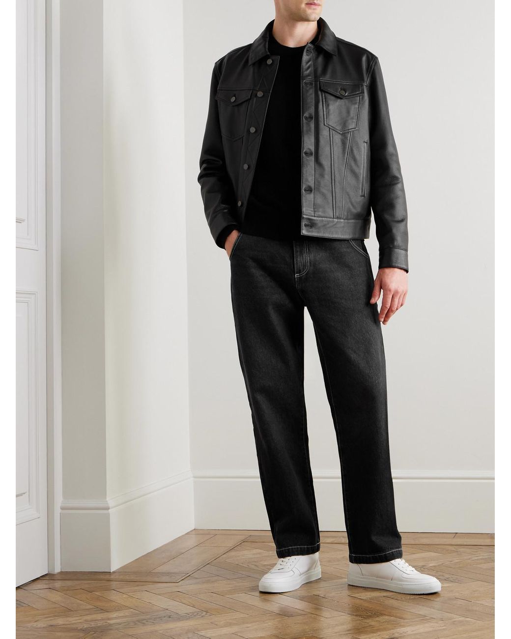 Mr P. Black Curtis Cashmere Sweater for men