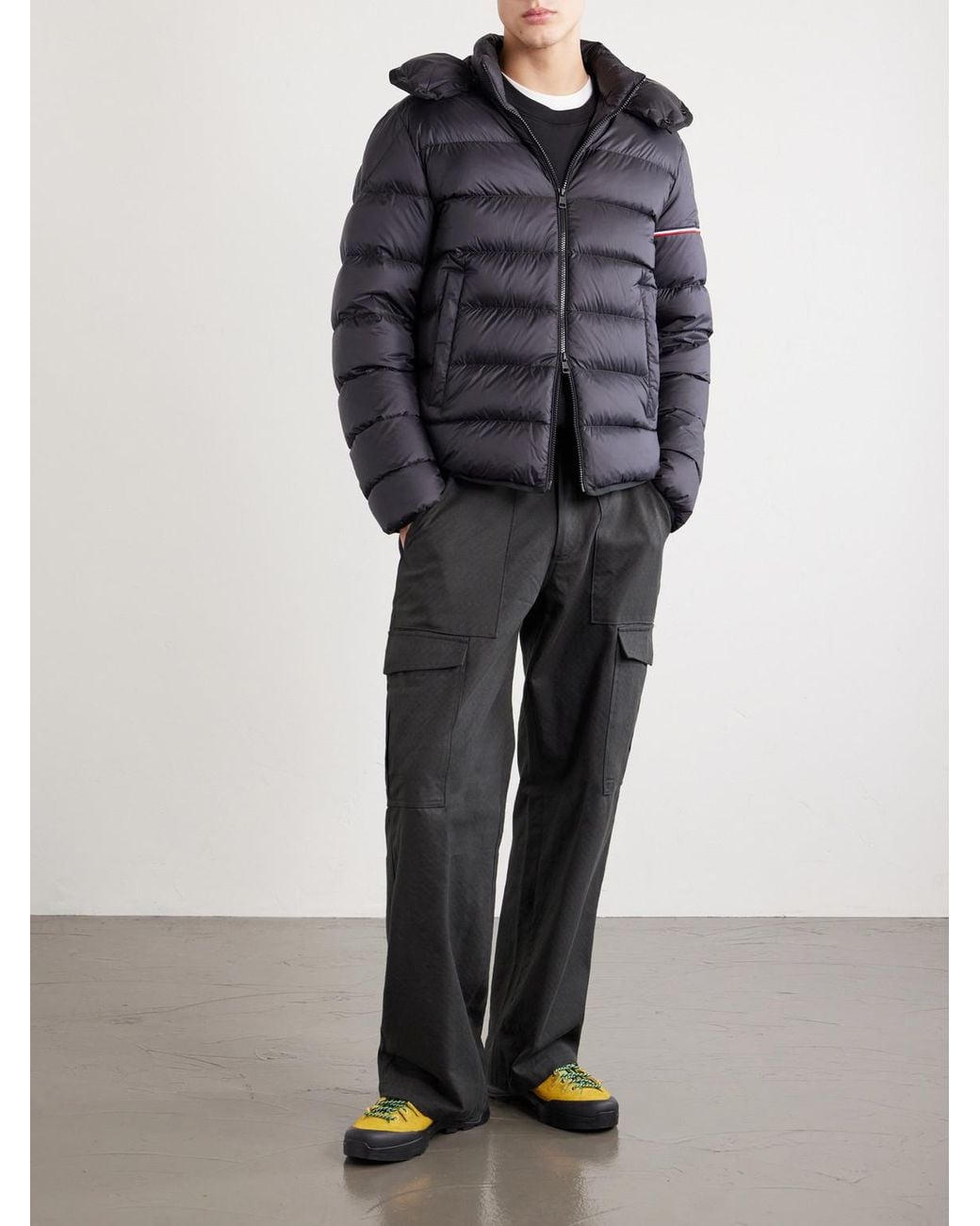 Moncler Black Ravenlock Hooded Quilted Shell Down Jacket for men