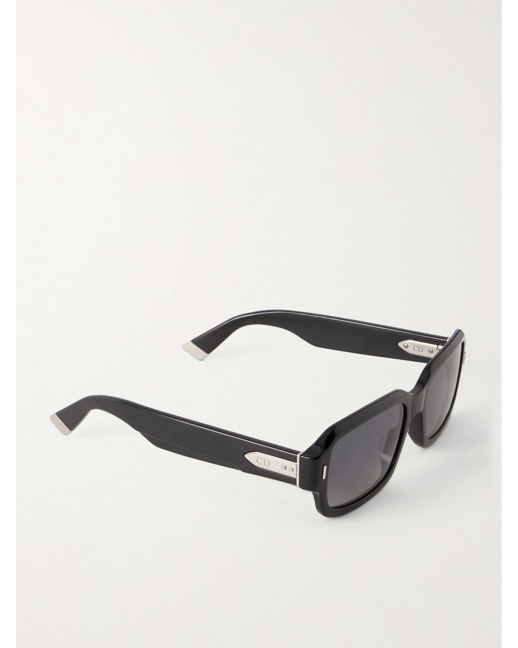 Dior Black Diortailoring Square-Frame Acetate Sunglasses for men