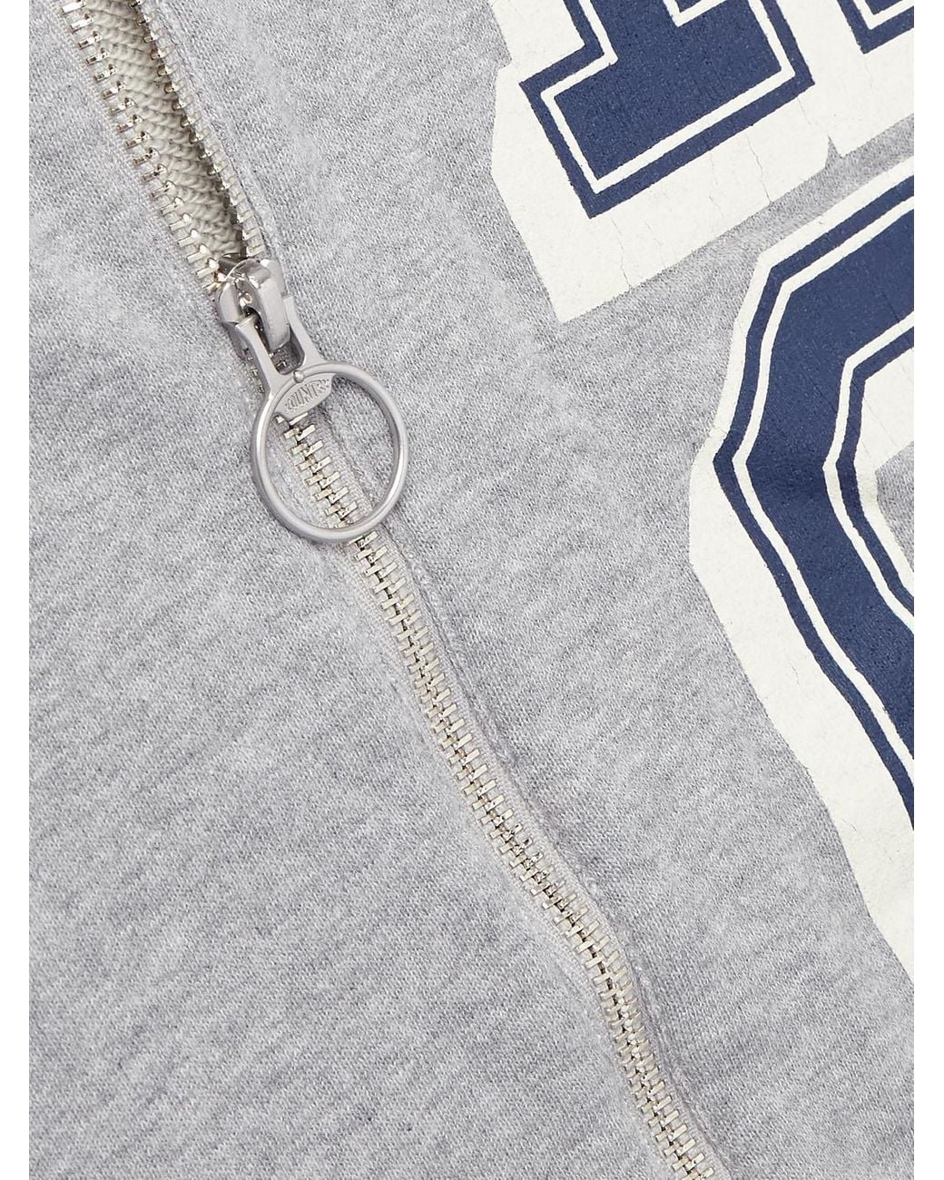 Kapital Gray Ko.u Printed Cotton-jersey Half-zip Gilet for men