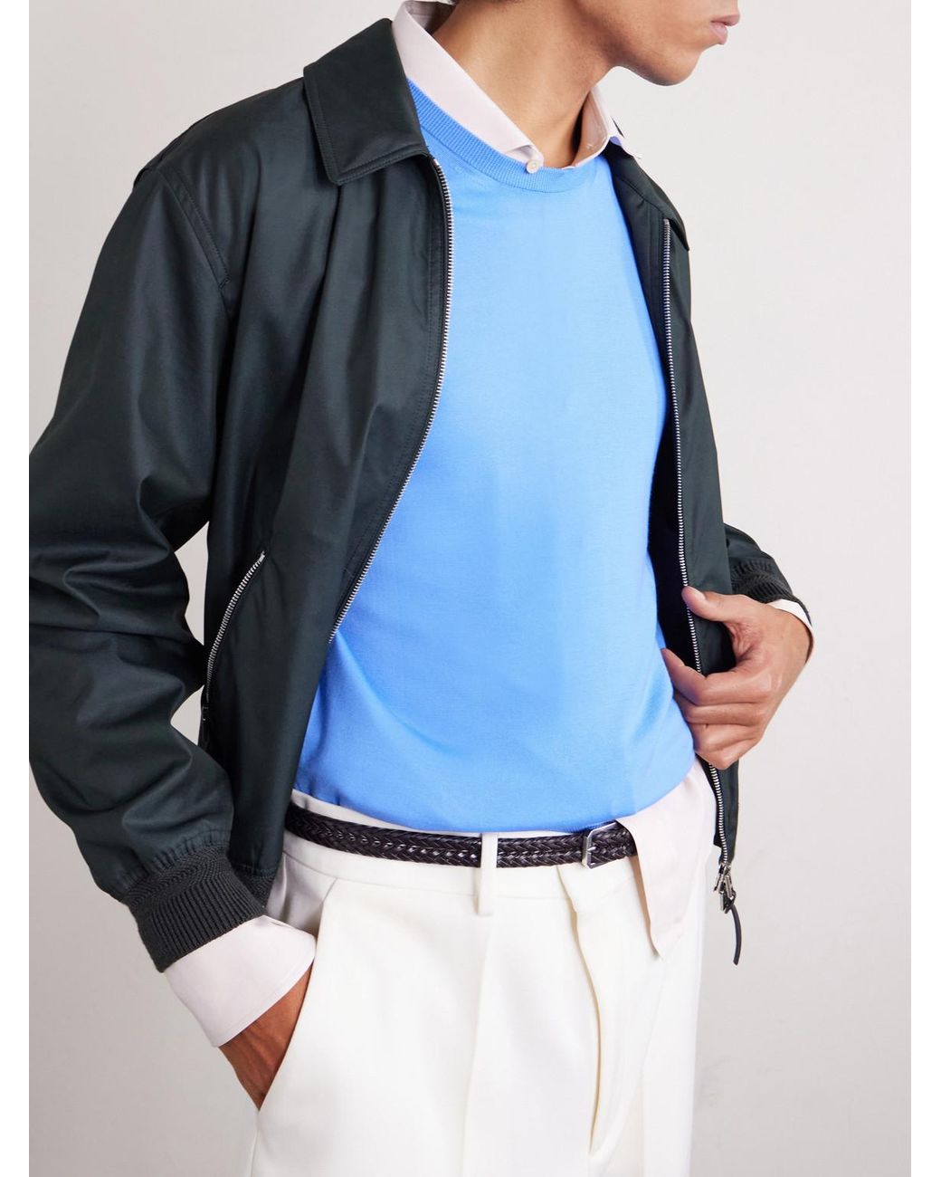 Tom Ford Blue Merino Wool Sweater for men